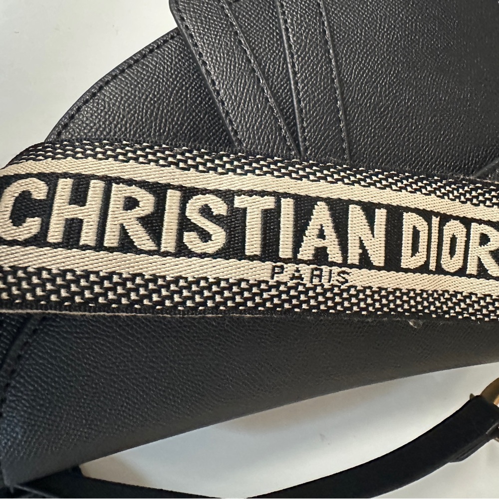 Black Saddle Bag with Signature Strap - Picture 10 of 10